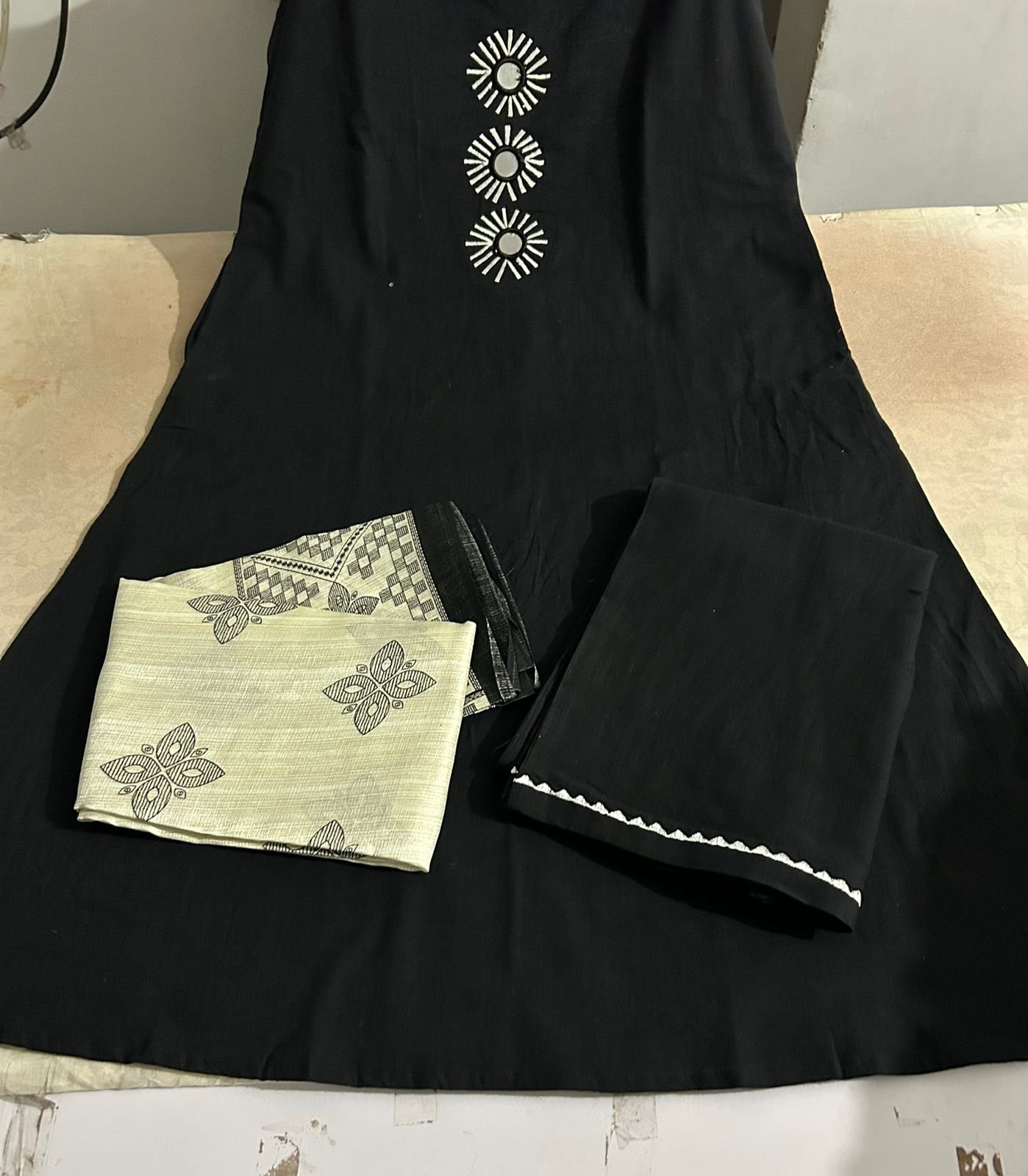 Khadi Cotton Suit Set with Digital Print Dupatta